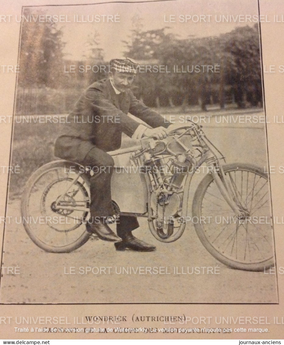 1905 COUPE DE MOTOCYCLETTES MOTOCYCLE DE FRANCE - CYCLISME - EXPOSITION CANINE ROUEN - CONCOURS HIPPIQUE PARIS - Revues Anciennes - Avant 1900