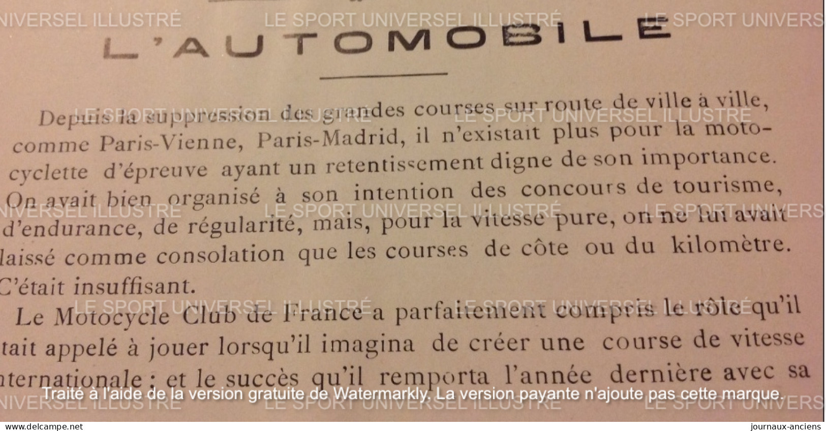 1905 COUPE DE MOTOCYCLETTES MOTOCYCLE DE FRANCE - CYCLISME - EXPOSITION CANINE ROUEN - CONCOURS HIPPIQUE PARIS - Tijdschriften - Voor 1900