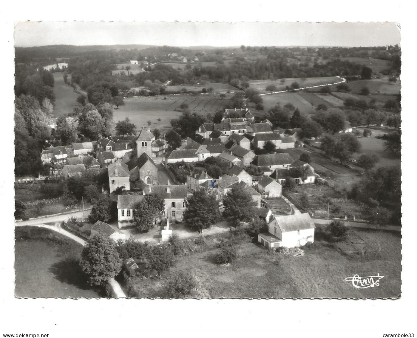 CPA  24  STE-EULALIE-d'AUS  (Dordogne)  Vue Aérienne , Côté Est  (1658) - Autres & Non Classés