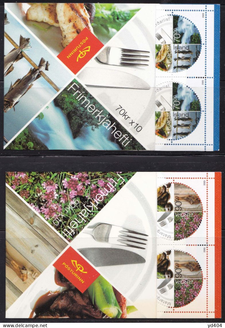 IS676 – ISLANDE - ICELAND - BOOKLETS - 2005 - EUROPA - Y&T # C1030/31 MNH 55 € - Libretti