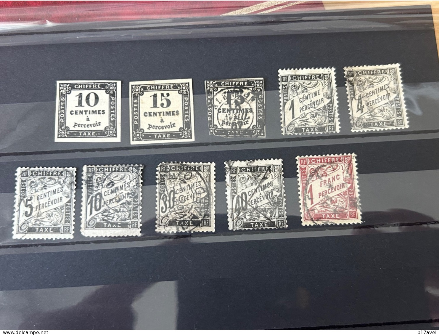 Frankreich Porto Lot An Gestempelten , Ungestempelten Briefmarken . - 1859-1959 Oblitérés