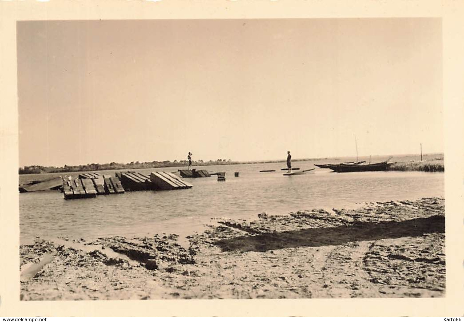 Lac De Grand Lieu * La Chevrolière Passay ? St Philbert ? St Aignan ? * Photo Ancienne 1956 9x6cm - Autres & Non Classés