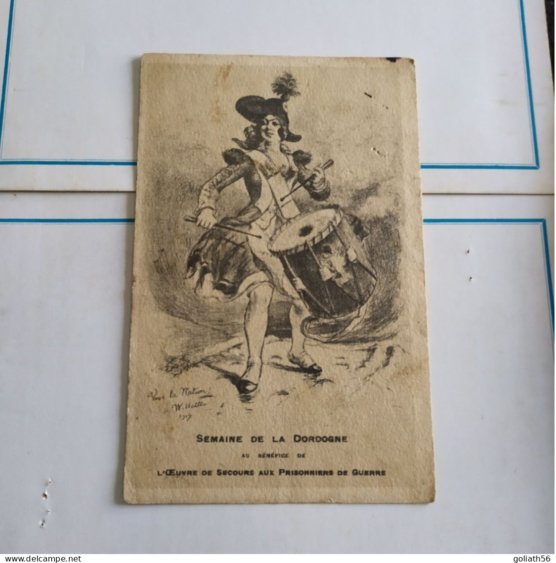 CPA Illustrateur Alphonse Willette Semaine De La Dordogne L'œuvre De Secours Aux Prisonniers De Guerre - Heimat