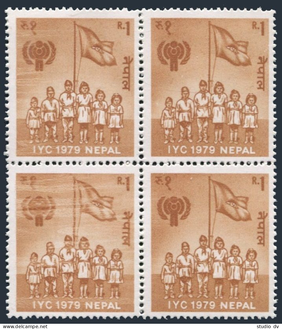 Nepal 362 Block/4,MNH.Michel 377. Year Of Child,IYC-1979.Children-Scouts. - Nepal