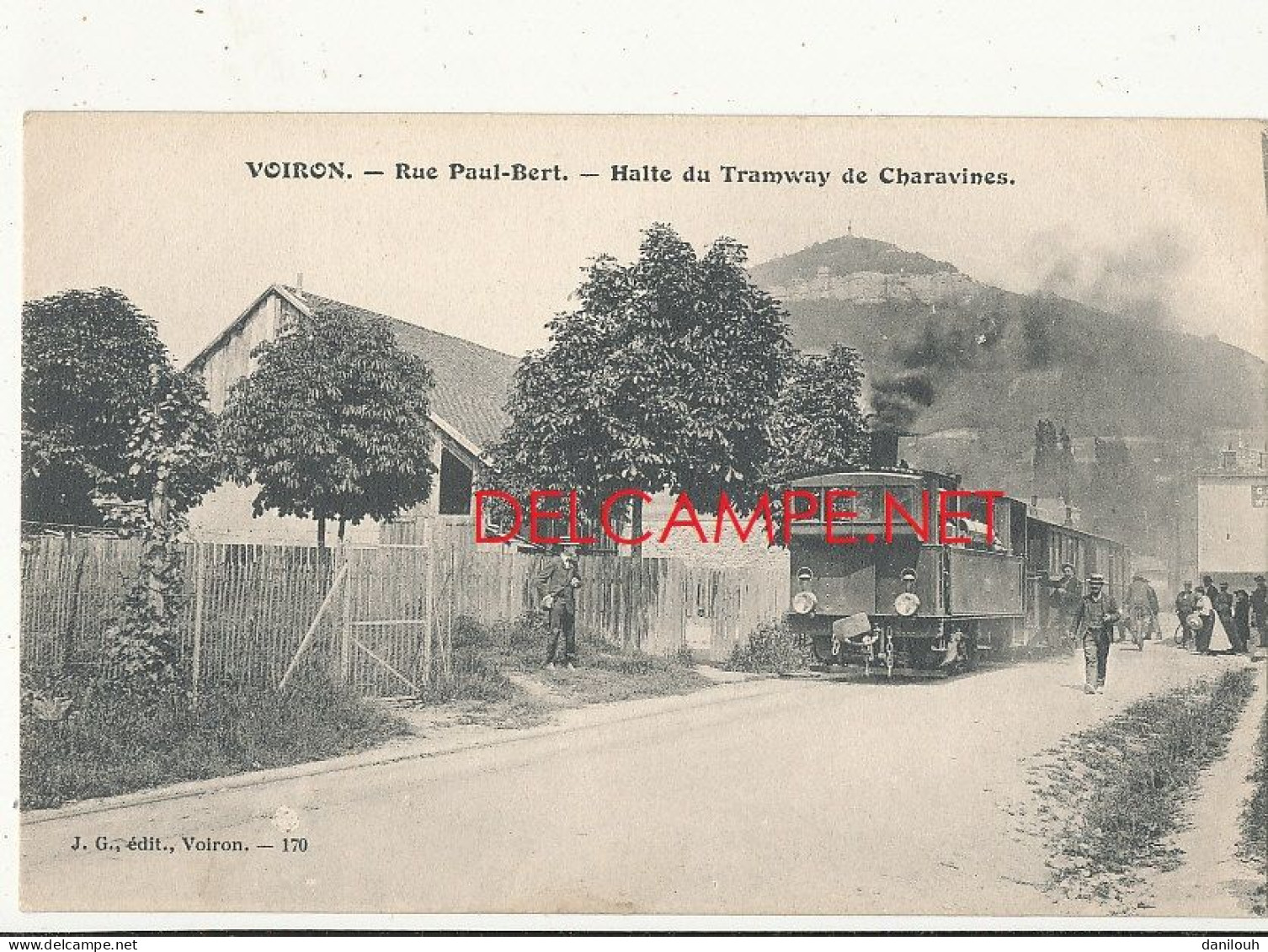 38 // VOIRON   Rue Paul Bert   Halte Du Tramway De Charavines  Edit J.G. - Voiron