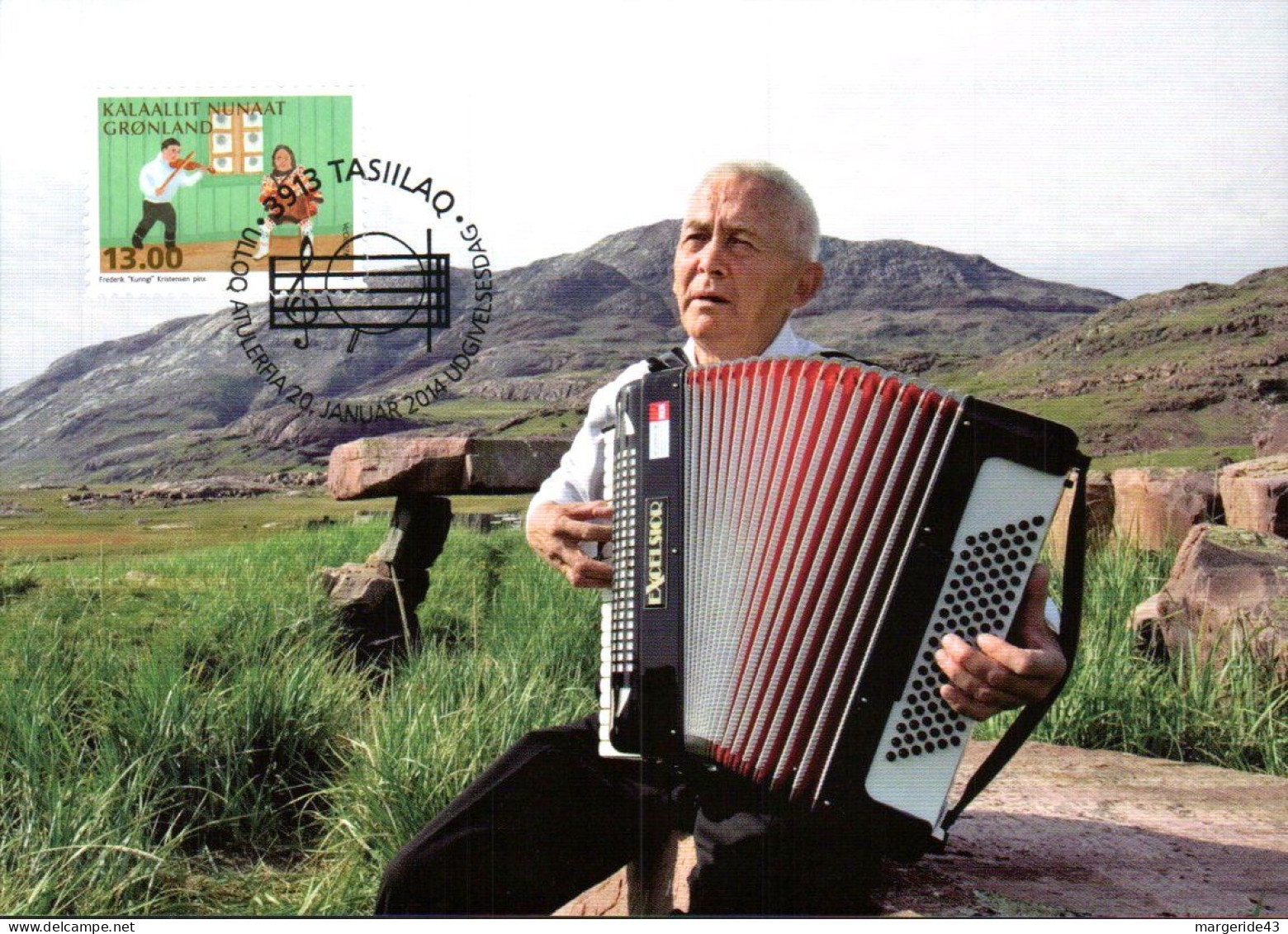 GROENLAND CARTE MAXIMUM 2014 MUSIQUE  ACCORDEON - Cartes-Maximum (CM)