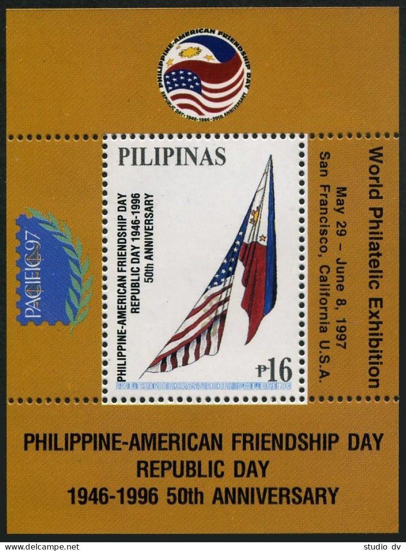 Philippines 2475 Sheet, MNH. PACIFIC-1997. Philippine-American Friendship Day. - Filippijnen