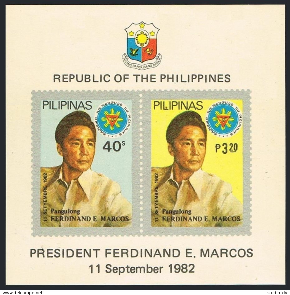 Philippines 1600a Sheet,MNH.Michel Bl.19. President Marcos,65th Birthday,1982. - Filippijnen