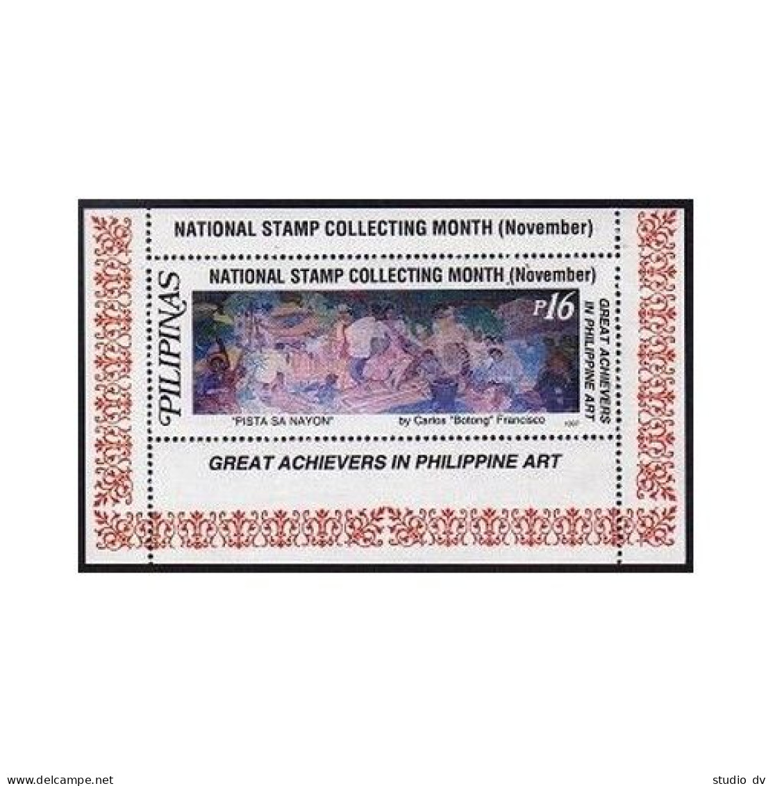 Philippines 2498E, MNH. Stamp Collecting, 1997. Pista Sa Nayon,Carlos Francisco. - Filippijnen