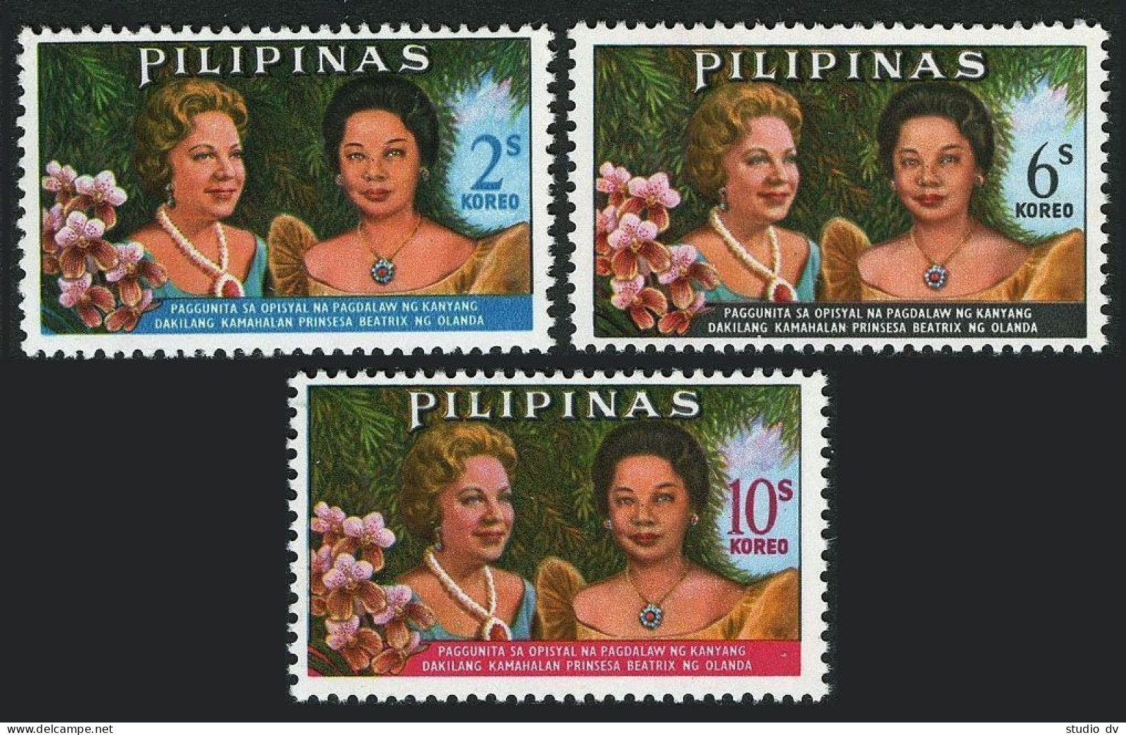 Philippines 931-933,MNH. Mi 780-782. Visit Of Princess Beatrix.Netherlands,1965. - Philippines