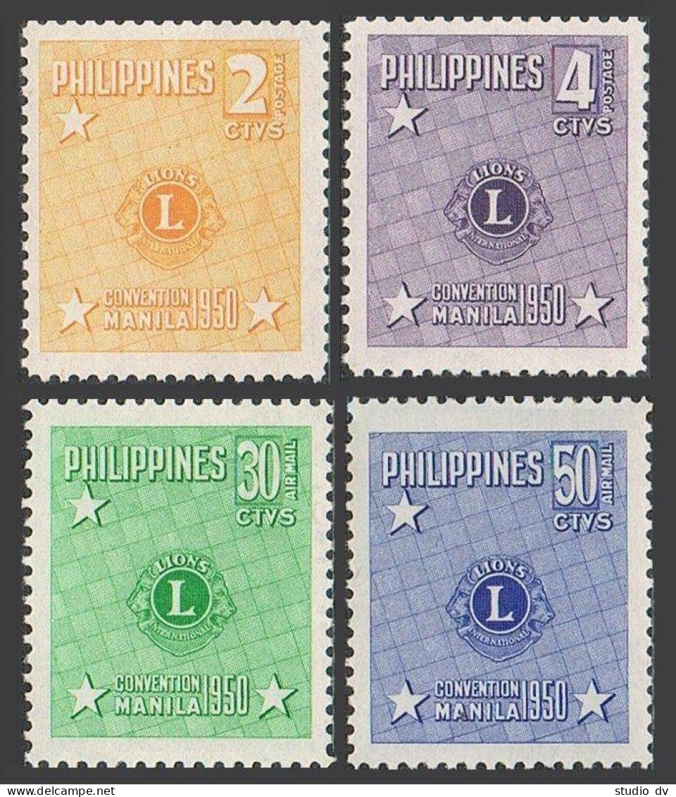 Philippines 545-546,C71-C72, MNH. Mi 512-515. Convention Of The Lion Club, 1950. - Filippijnen