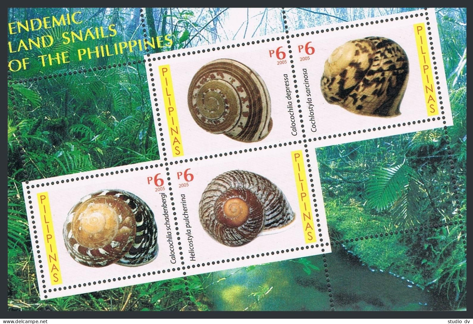 Philippines 2967-2968 Ad Blocks,2969-2970 Ad Sheets,MNH. Shells 2005. - Filippijnen