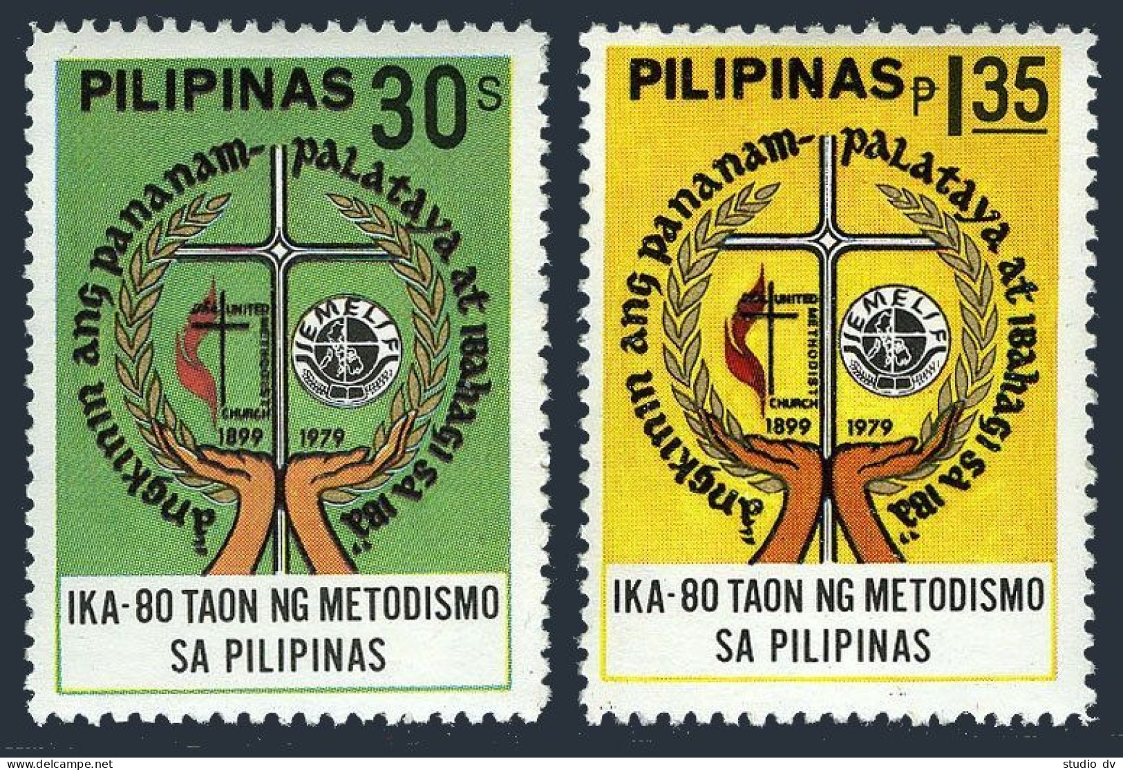 Philippines 1435-1436, MNH. Michel 1319-1320. Methodism In Philippines. 1979. - Filippijnen