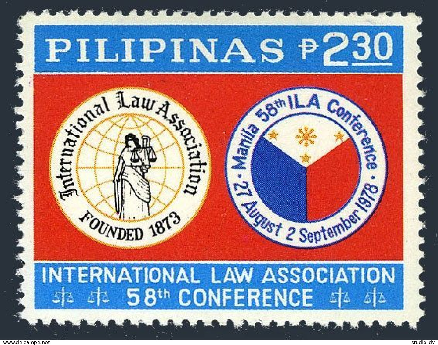 Philippines 1357,MNH.Michel 1235. Law Association Emblem,Flag,1978. - Philippinen