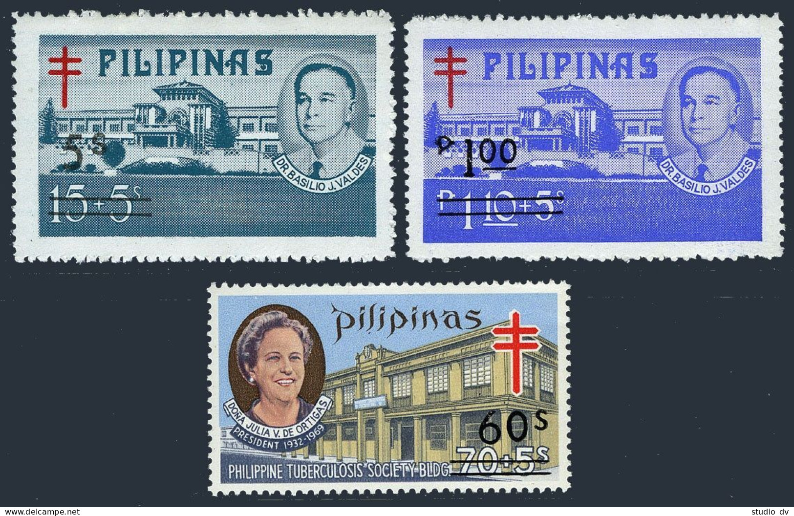 Philippines 1250-1252,MNH.Mi 241-243.Julia V.de Ortigas,Dr.Basilio J.Valdes.1975 - Philippinen