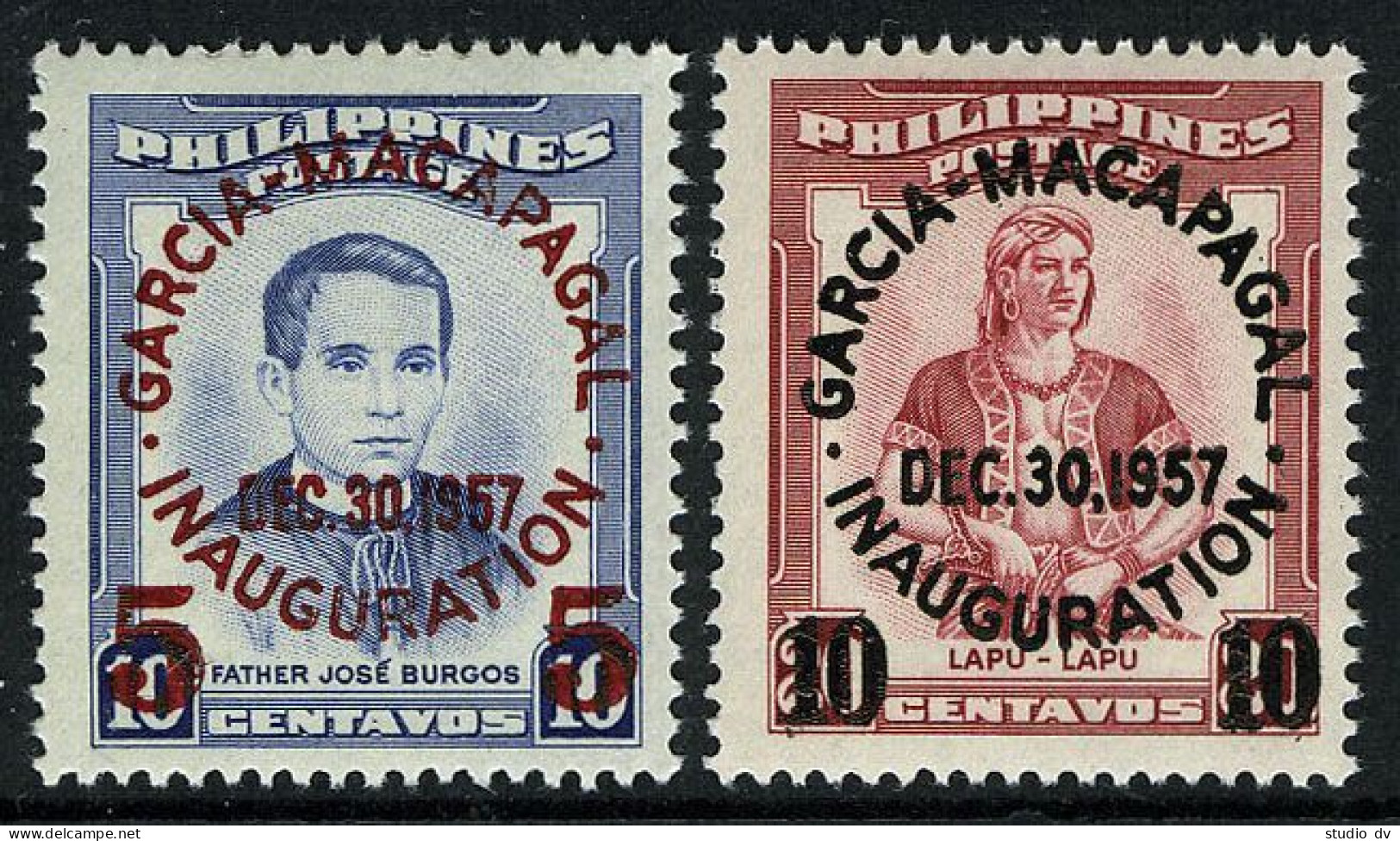 Philippines 641-642,MNH. President Carlos P.Garcia & VP Diosdado Macapagal,1957. - Philippines