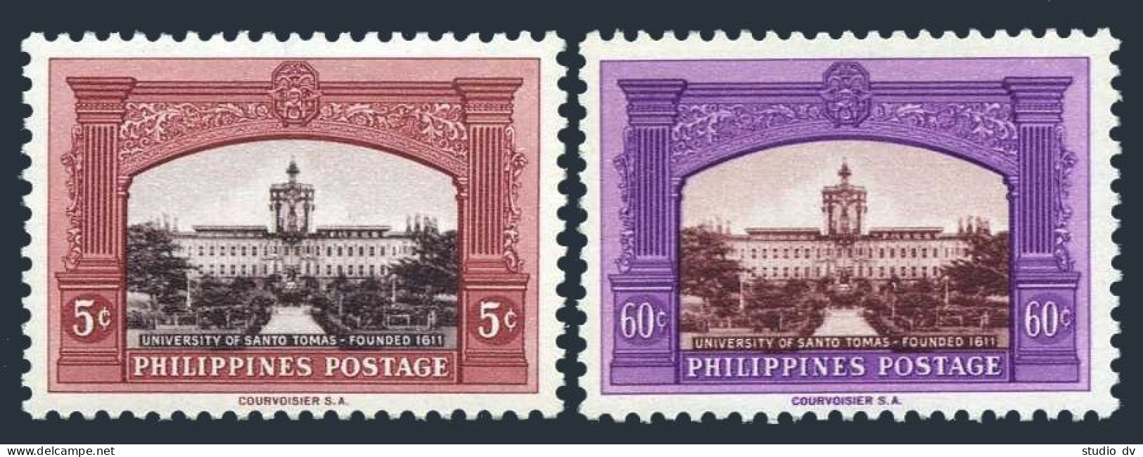 Philippines 630-631, MNH. Michel 606-607. Santo Tomas University, 1956. - Filippijnen
