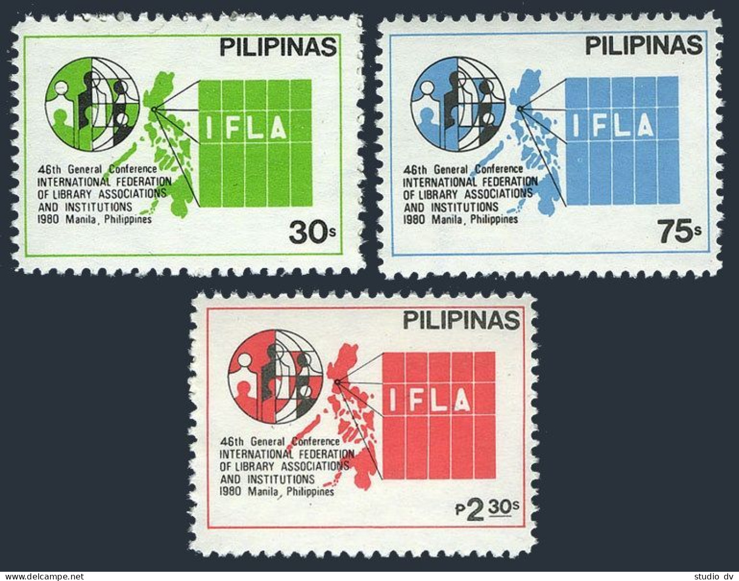 Philippines 1473-1475,MNH.Michel 1363-1365. Federation Of Library Associations. - Filippijnen