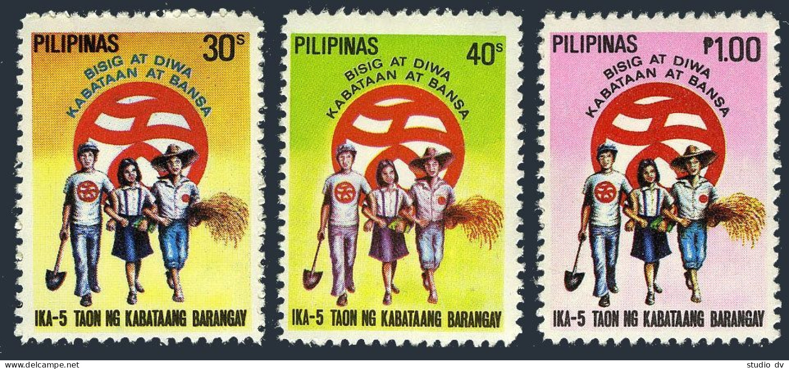 Philippines 1476-1478,MNH.Michel 1366-1368. Kabataang Barrangay,5th Ann.1980. - Philippinen