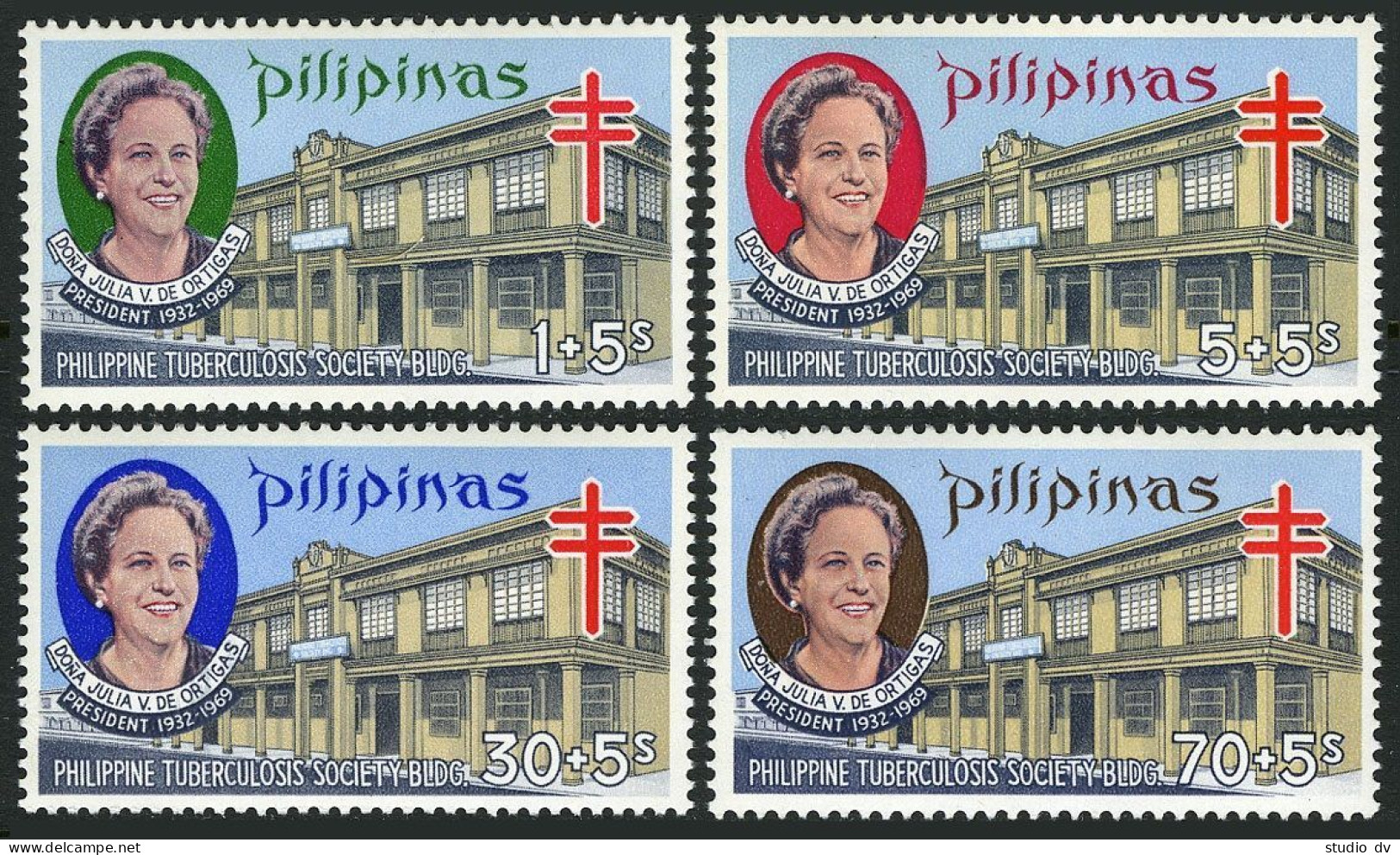 Philippines B40-B43,MNH.Michel Zw 29-32. T.B.Red Cross 1970.Julia V.de Ortigas. - Philippines