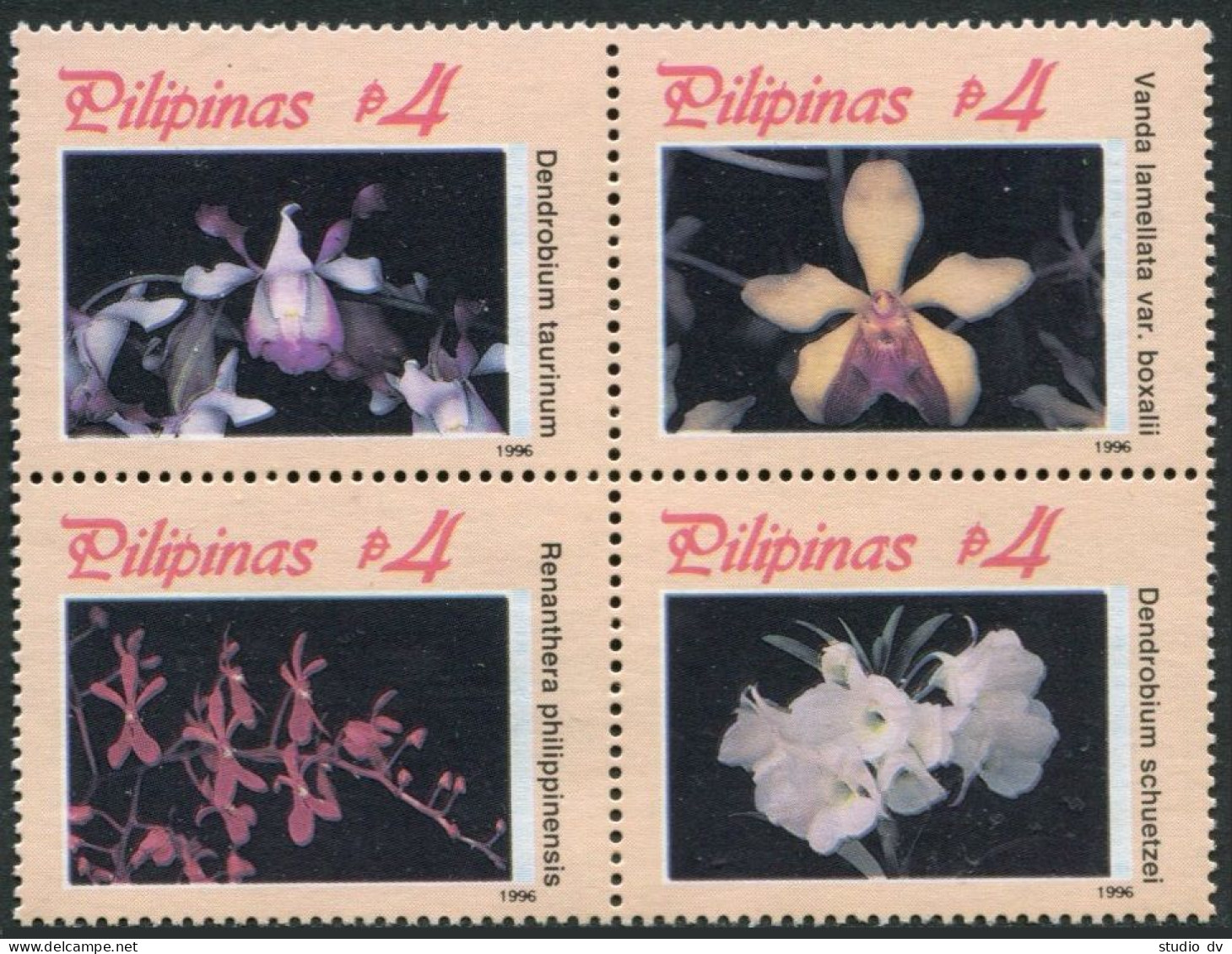 Philippines 2428-2429 Ad Blocks, MNH. Orchids 1996. - Filippine