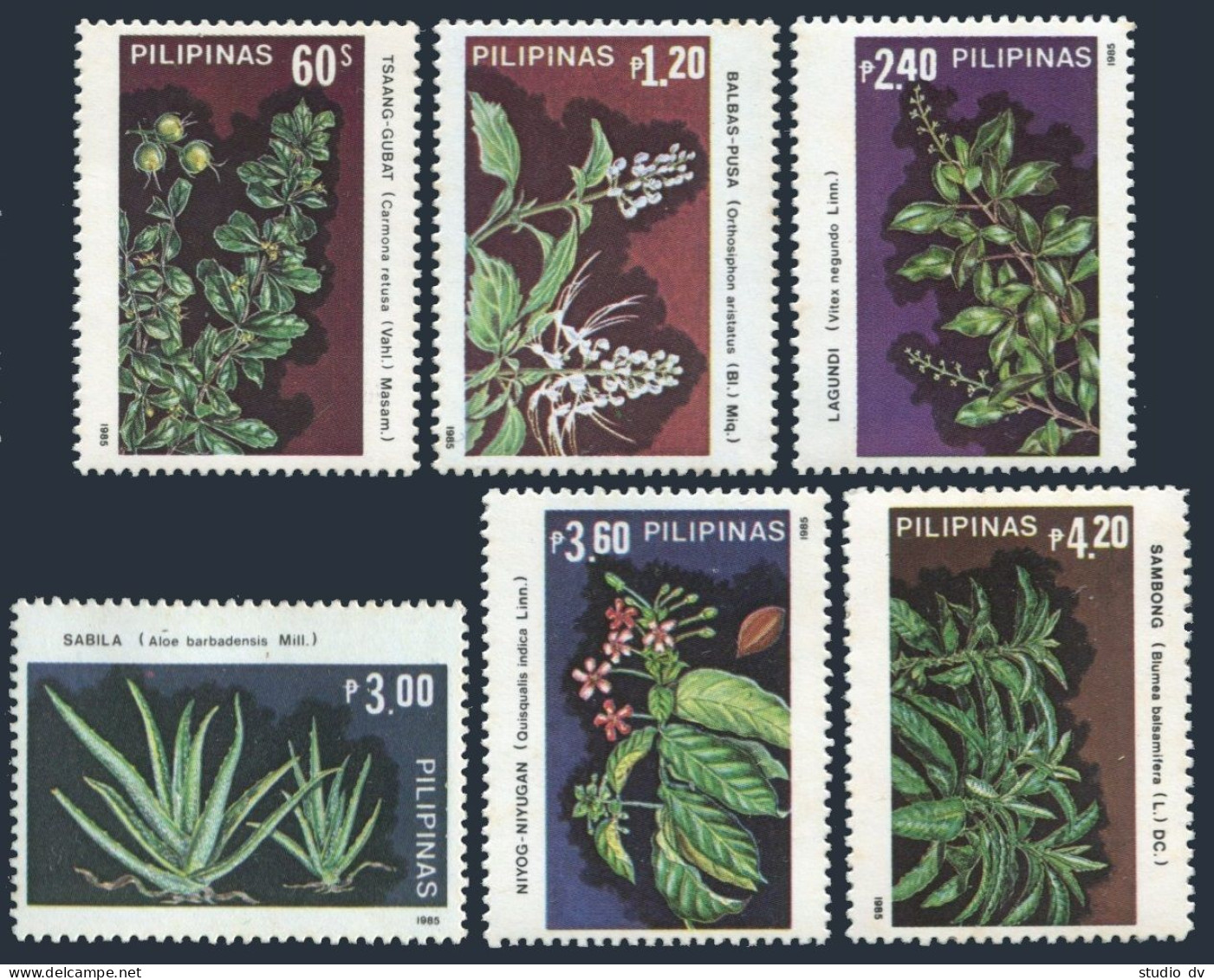Philippines 1740-1745, MNH. Michel 1661-1666. Medicinal Plants, 1985. - Philippinen