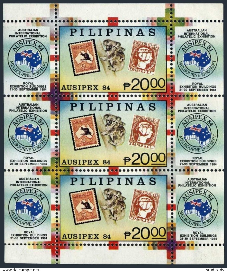 Philippines 1708-1709,1710 Sheets Perf & Imprerf. MNH. AUSIPEX-1984. Koalas. - Philippinen