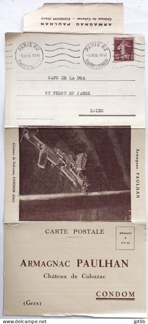 CPA Carte Postale / Ephemera / Publicité / Armagnac PAULHAN - Château De Cahuzac. - Advertising