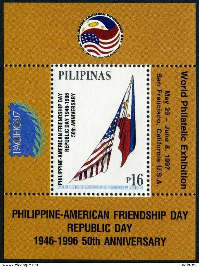 Philippines 2419-2420, 2421, MNH. Hats, National Birds, Flags, 1996. - Philippinen