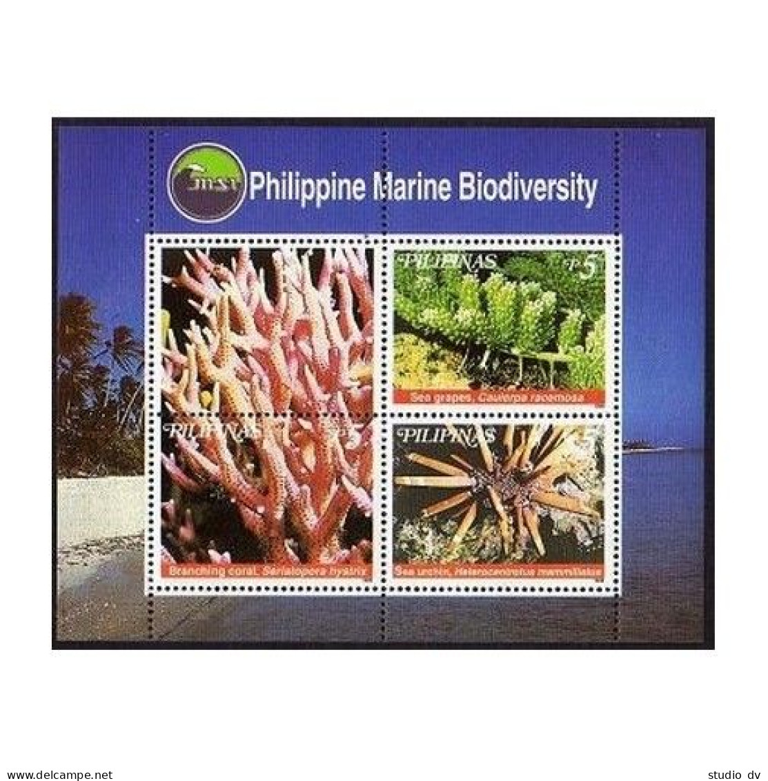 Philippines 2614 Ad Block, 2615 Ac Sheet, MNH. Marine Biodiversity, 1999. - Philippines