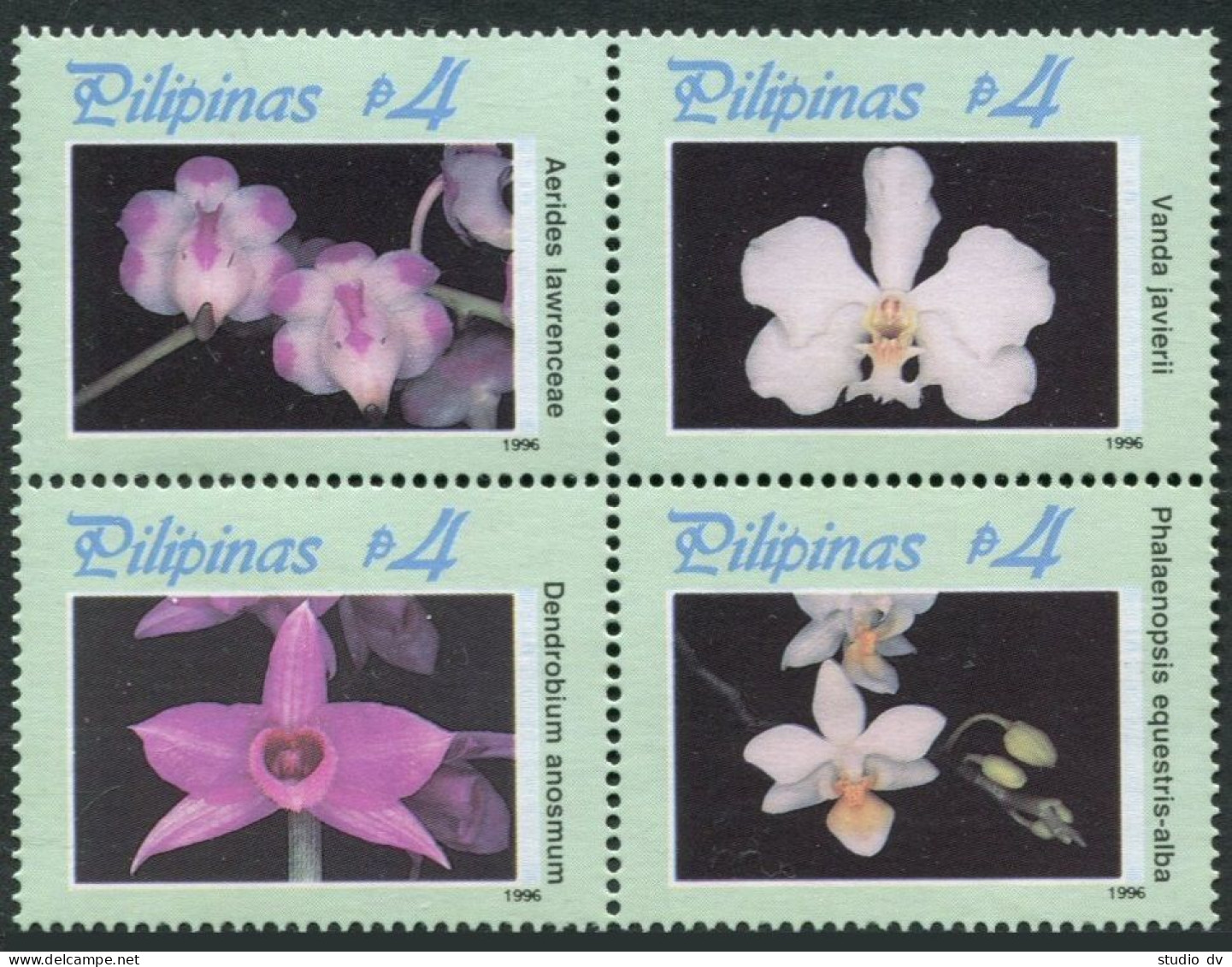 Philippines 2428-2429 Ad Block,2430 Sheet,MNH. Orchids.ASEANPEX-1996. - Philippines