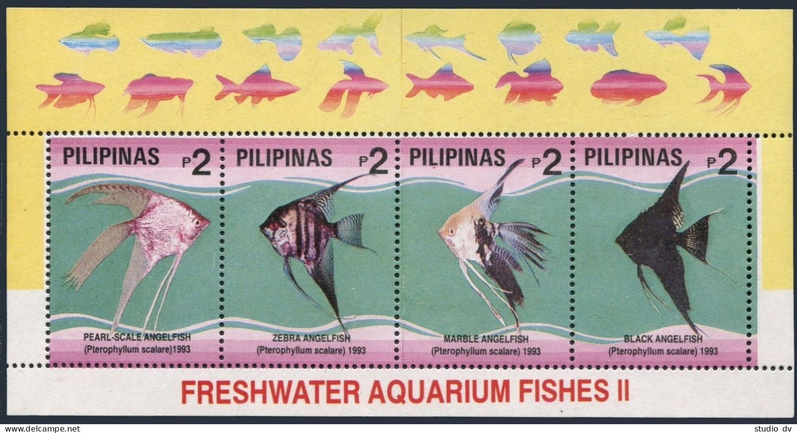Philippines 2255-2257a 5 Sheets.MNH.Mi Bl.64-66-I. Freshwater Aquarium Fish,1993 - Philippinen