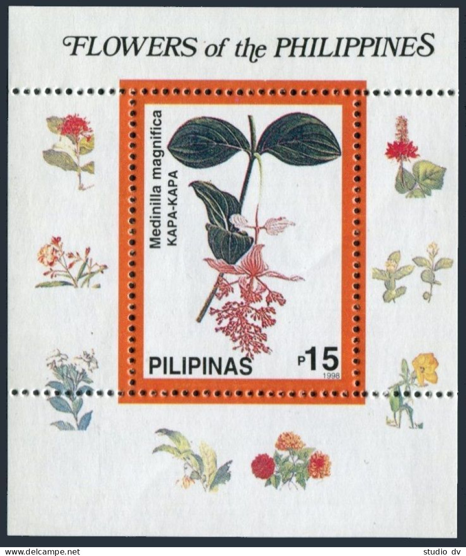 Philippines 2533-2534 Ad Block, 2535, MNH. Flowers, 1998. Medinilla Magnifica. - Philippines