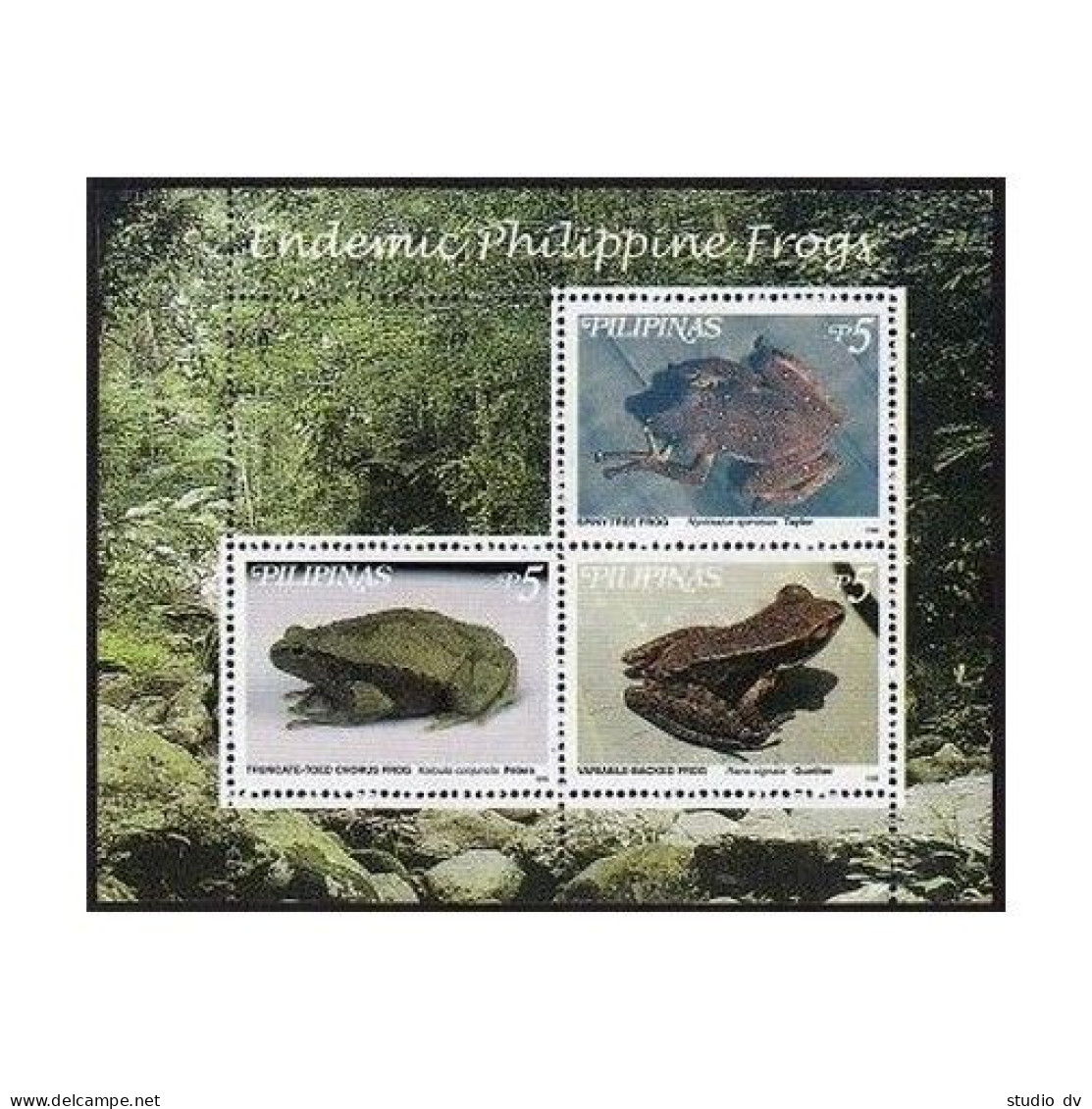 Philippines 2612 Ad Block, 2613 Ac Sheet, MNH. Frogs, 1999. - Philippines