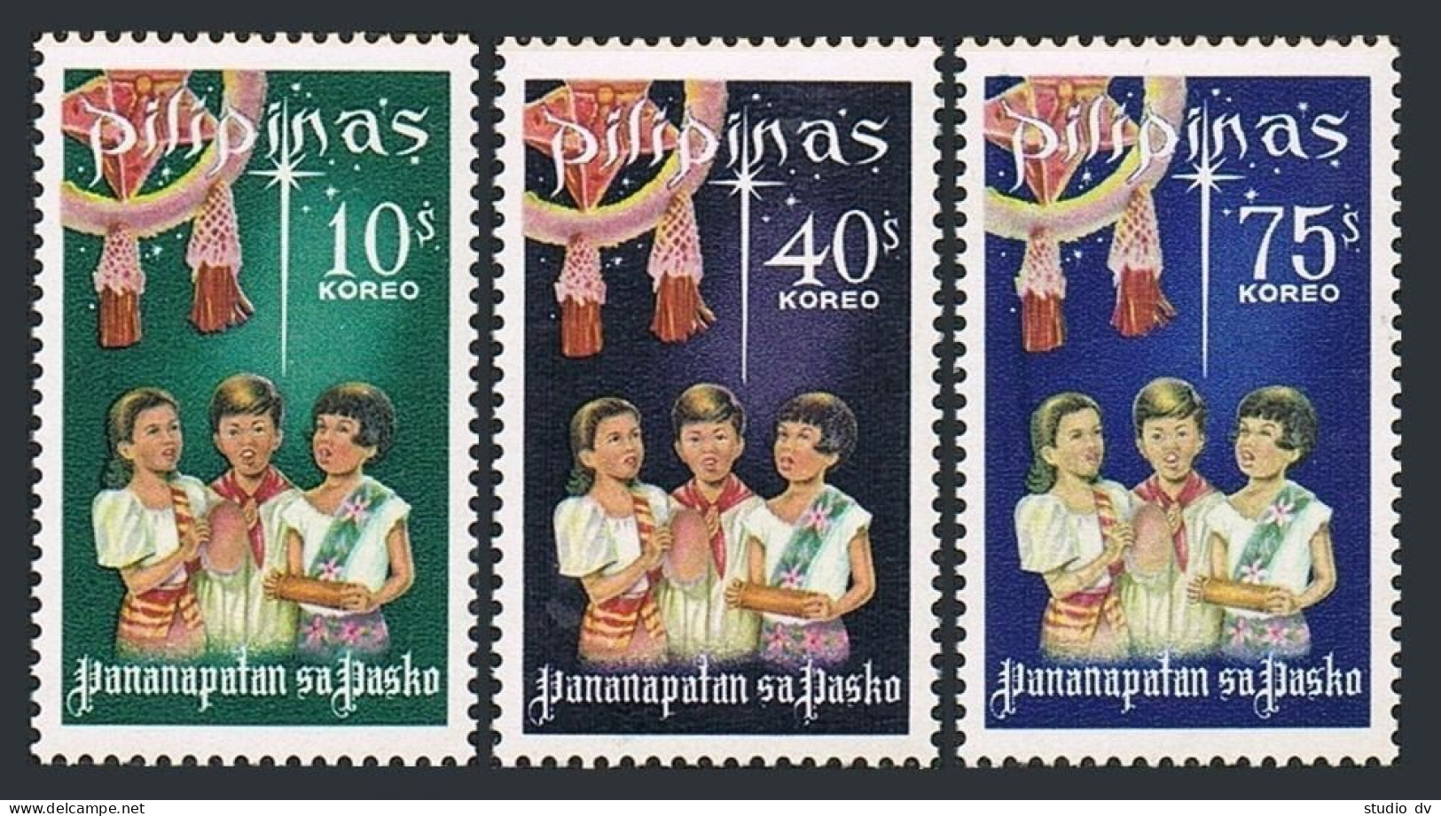 Philippines 1003-1005, MNH. Michel 863-865. Christmas 1968, Singing Children. - Philippinen