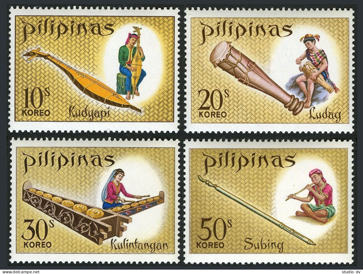 Philippines 996-999, MNH. Michel 856-859. Musical Instruments, 1968. - Philippines