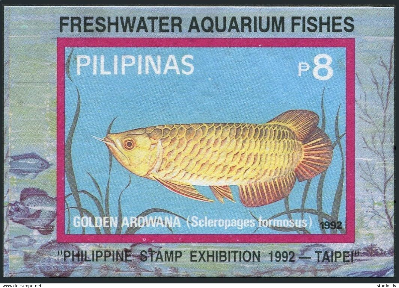 Philippines 2182a-2183a,MNH.Mi Bl.50-I,51-I. Freshwater Aquarium Fish,1992.EXPO. - Filipinas