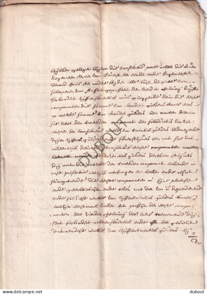 Hasselt/Kermt - Manuscript 1677- Mangeling Van Grond In De Groenstraat In Hasselt  (V3108) - Manuskripte