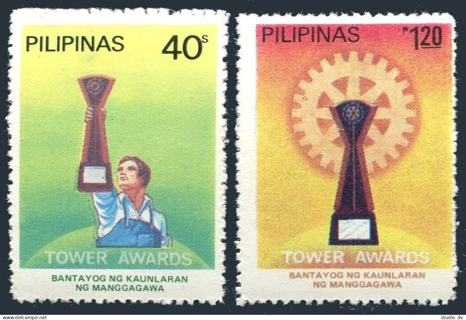 Philippines 1588-1589, Hinged. Michel 1473-1474. 7th Towers Awards, 1982. - Philippines