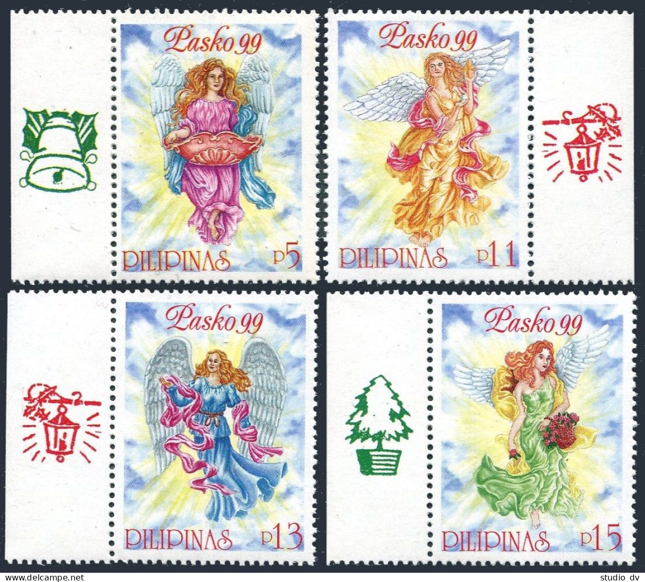 Philippines 2636-2639, 2639a Sheet, MNH. Christmas 1999. - Philippines