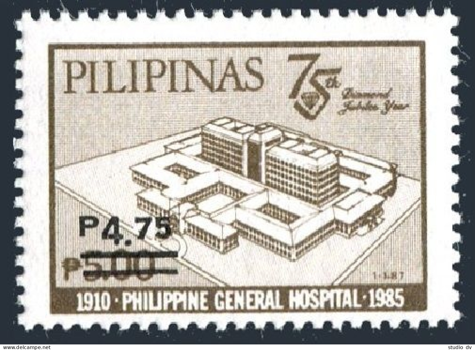 Philippines 1888, MNH. Michel 1811. General Hospital, New Value 1987. - Philippines