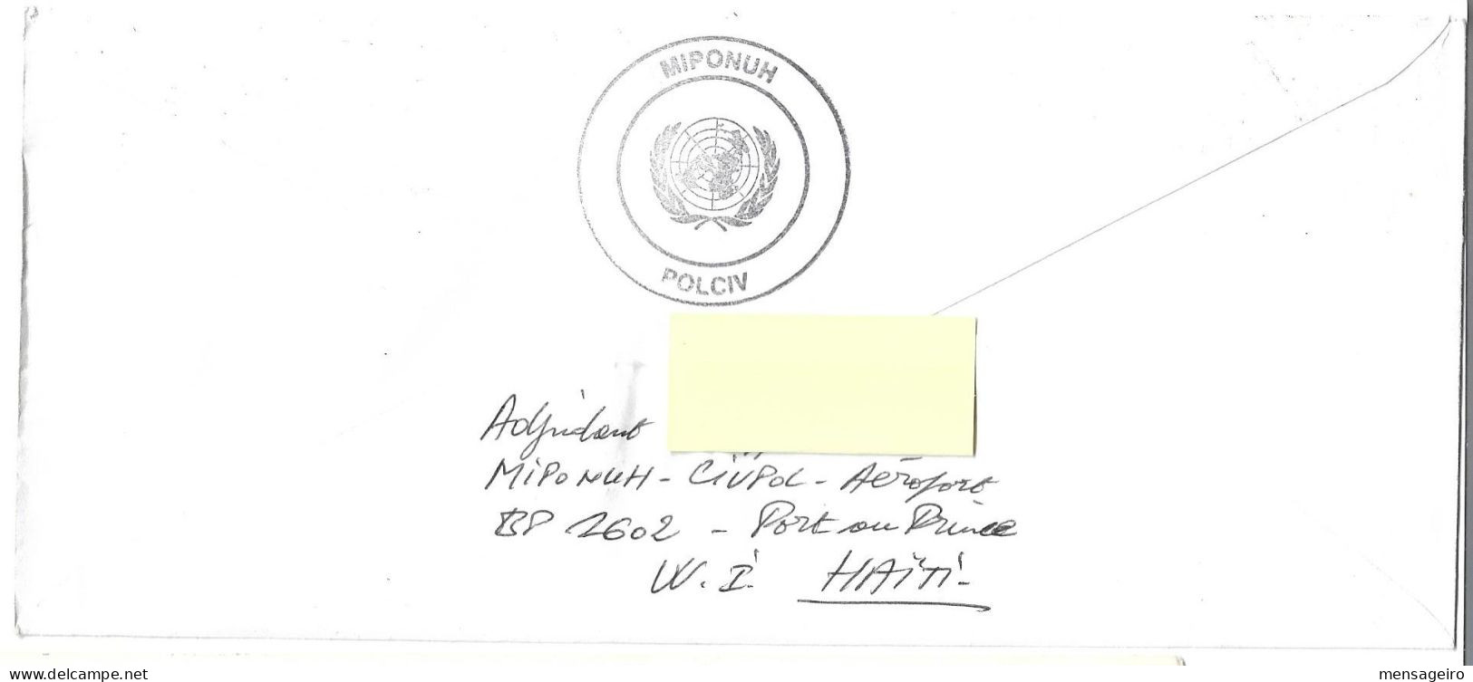 (C11) HAITI COVER FRENCH UN ONU CONTINGENT IN HAITI MISSION MIPONUH => FRANCE 1998 - Haïti