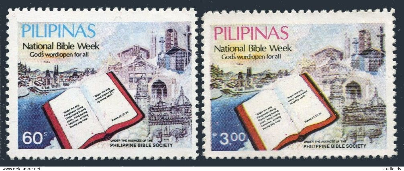 Philippines 1774-1775, MNH. Michel 1709-1710. National Bible Week, 1985. - Philippines