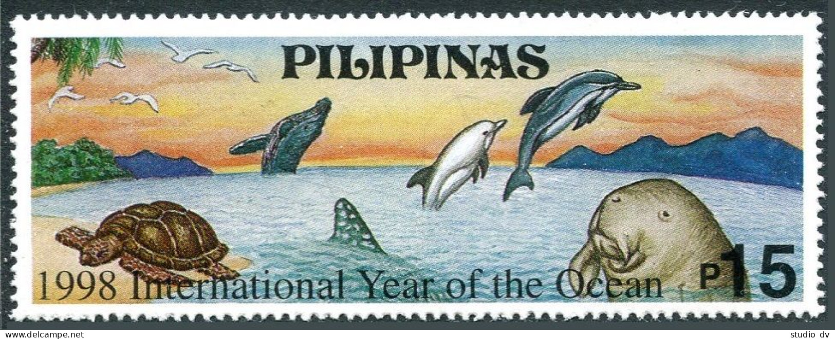 Philippines 2554, MNH. Year Of The Ocean-1998. Seals, Turtle. - Filipinas