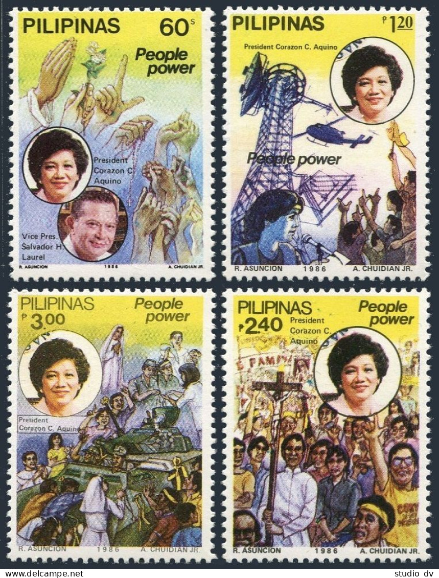 Philippines 1795-1798, 1799, MNH. Election Of Corazon Aquino, 7th President,1986 - Filippine