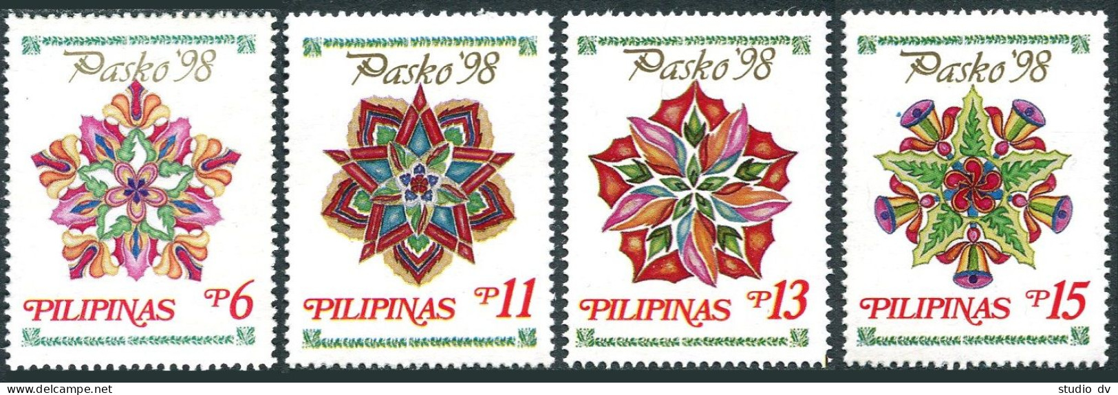 Philippines 2557-2560, MNH. Christmas 1998. Lanterns. - Philippines