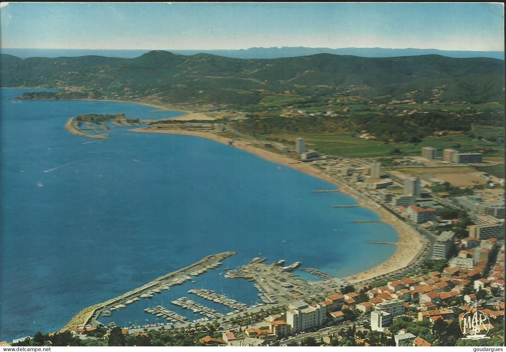 Le Lavandou - Vue Aérienne, Au Fond La Favière  - Flamme Le Lavandou 1974 87- (P) - Le Lavandou