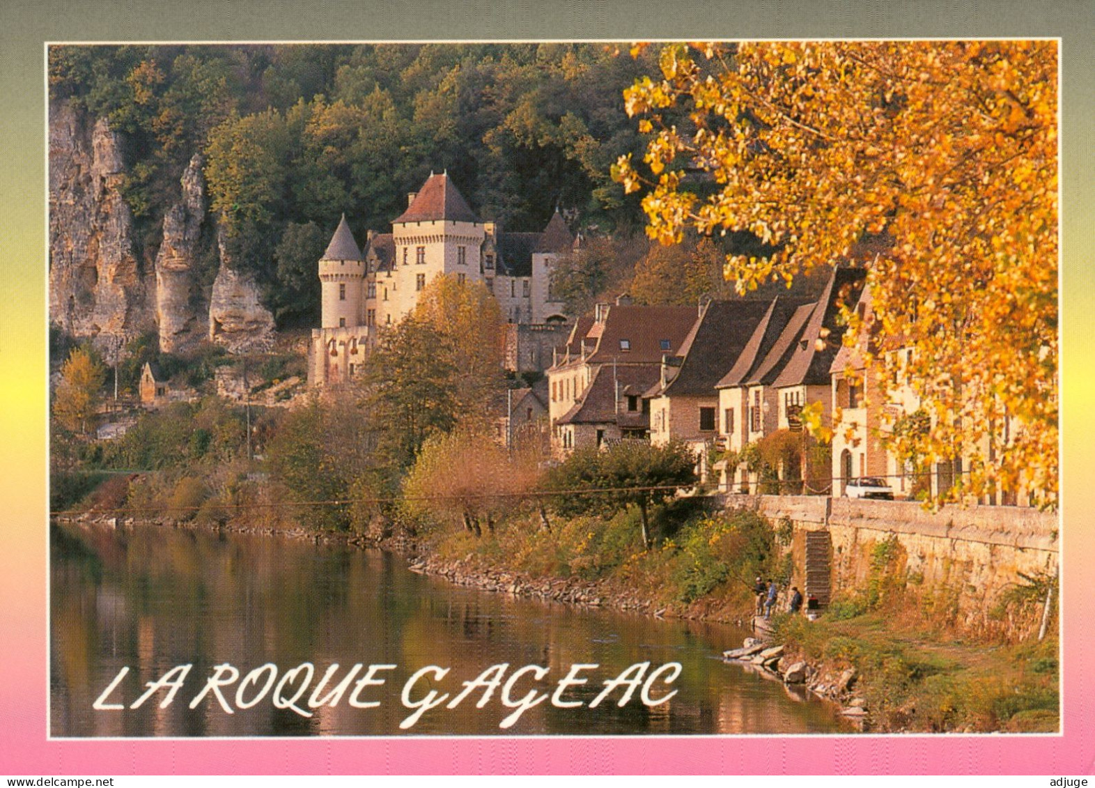 CPM-24- LA ROCHE GAGEAC -Village Au Bord De La Dordogne- TB Plan D'Automne * TBE **2 Scans - Andere & Zonder Classificatie