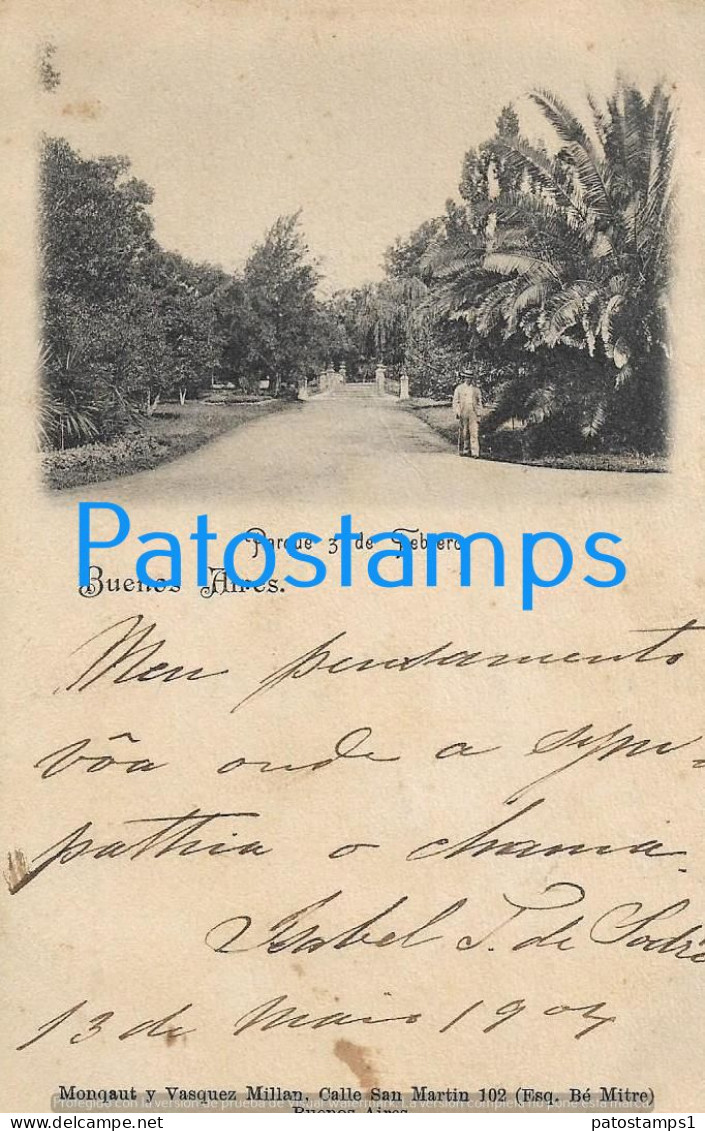 228854 ARGENTINA BUENOS AIRES PALERMO PARQUE 3 DE FEBRERO SPOTTED POSTAL POSTCARD - Argentina