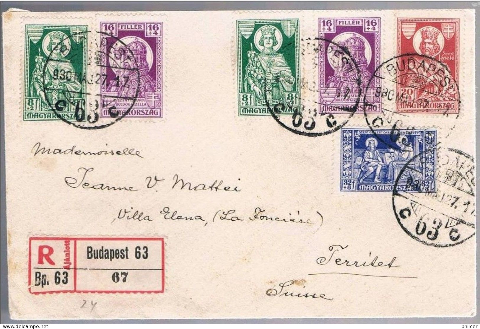 Hungria, 1930, Budapest-Territet - Lettres & Documents